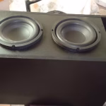 Double 8 Inch Subwoofers in Cabinet