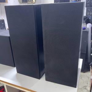 3 Way tower speakers with front grill cover