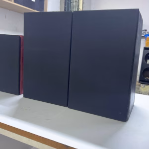 2 Way bookshelf speakers with front grill cover